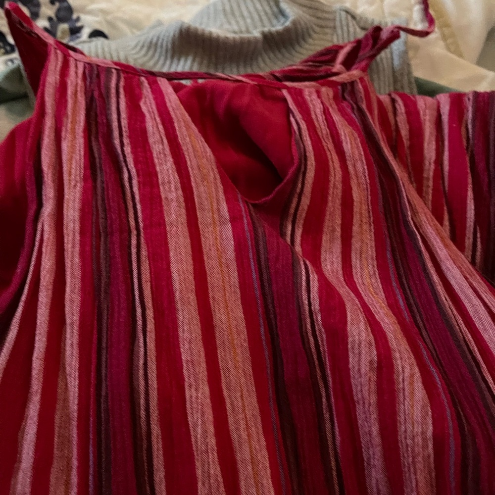 Striped Red and Pink Top